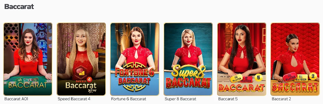 Game World Casino Baccarat Games